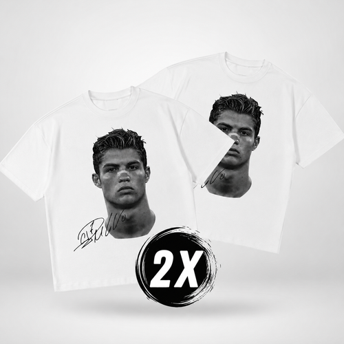 Cristiano Ronaldo - Pack 2x Units T-Shirt Vintage Print