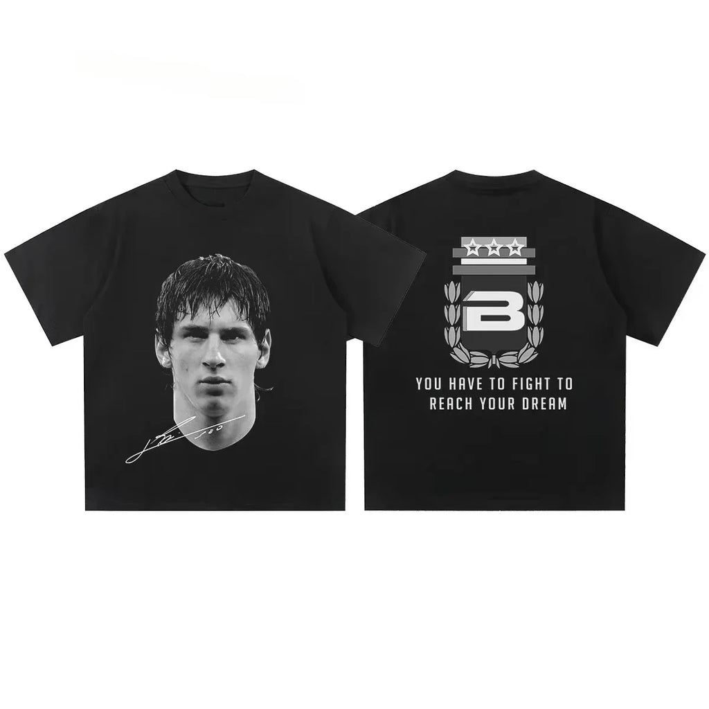 A Football Superstars Portrait Graphic T-Shirt - Pack 4x Units