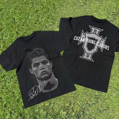 A Football Superstars Portrait Graphic T-Shirt - Pack 4x Units