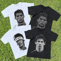 A Football Superstars Portrait Graphic T-Shirt - Pack 4x Units