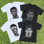 A Football Superstars Portrait Graphic T-Shirt - Pack 4x Units