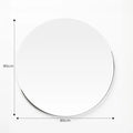 Round Mirror Giro 80 cm Black